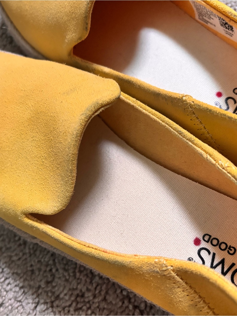 TOMS Yellow Canvas Slip-On Loafers for Women - Picture 6 of 6